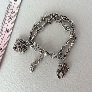 Brighton heart charm bracelet, silver